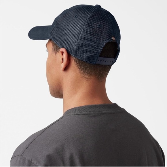 Dickies Navy Blue Canvas Trucker Hat with Mesh Back - Picture 3 of 3